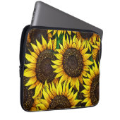 Sonnige große Sonnenblumenmuster Laptopschutzhülle (Vorne Rechts)