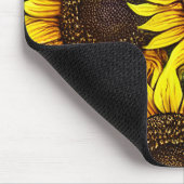 Sonnige große Sonnenblumenmuster Mousepad (Ecke)