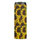 Sonnige große Sonnenblumenmuster Thermosbecher (Rückseite)