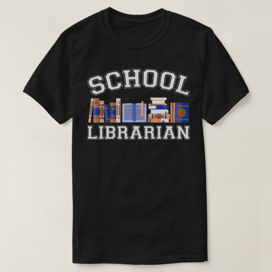 Sonnige Grundschulen und Bibliothekare der Mittels T-Shirt (Design vorne)