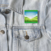 Sonnige grüne Feldlandschaft Button (Beispiel)