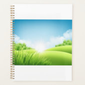 Sonnige grüne Feldlandschaft Planer (Vorderseite)