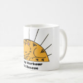 Sonnige Hafen-Logo-Tasse Kaffeetasse (VorderseiteRechts)