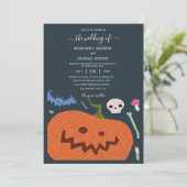 Sonnige Halloween-Einladungen Einladung (Stehend Vorderseite)