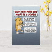 Sonnige Halloween-Karte: Zombie Dog Karte (Gelbe Blume)