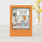 Sonnige Halloween-Karte: Zombie Temp Karte (Gelbe Blume)