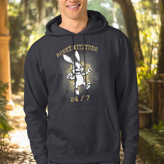 Sonnige Haltung 24/7 - Energetische Kaninchenhoodi Hoodie