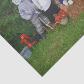 Sonnige Herbstfamilie Rustikaler Bauernhof Seidenpapier (Ausschnitt)