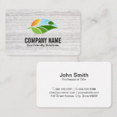 Sonnige Himmel | Grünes Landschaftsleaf Visitenkarte (Vorne/Hinten)