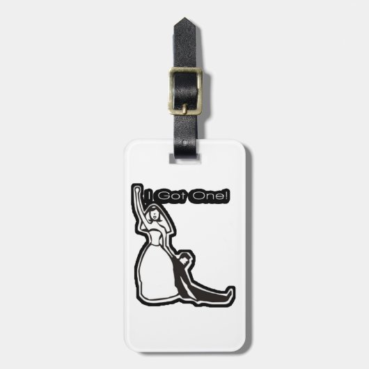 Sonnige Hochzeit got Gepäckanhänger (Vorderseite vertikal)