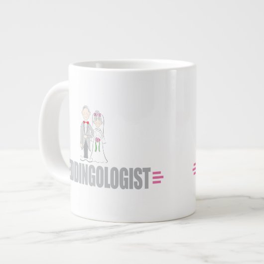 Sonnige Hochzeit Jumbo-Tasse (Vorderseite Links)