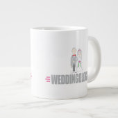 Sonnige Hochzeit Jumbo-Tasse (Vorderseite Rechts)