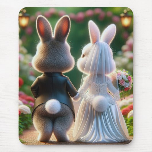 Sonnige Hochzeit Mousepad (Vorne)