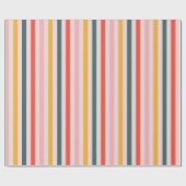 Sonnige horizontale Streifen Geschenkpapier (Flach)