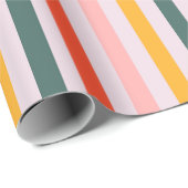 Sonnige horizontale Streifen Geschenkpapier (Rolleneckpunkt)