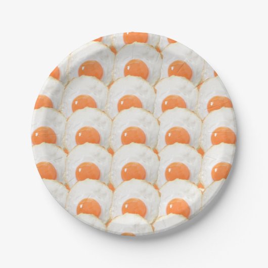 Sonnige Hühnereier Pappteller (Vorderseite)
