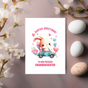 Sonnige im Auto Osterfeier Grüße an Großstochter Karte