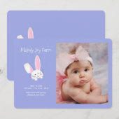 Sonnige in einem Pocket-Foto Geburtsankündigung Ankündigung (Vorne/Hinten)