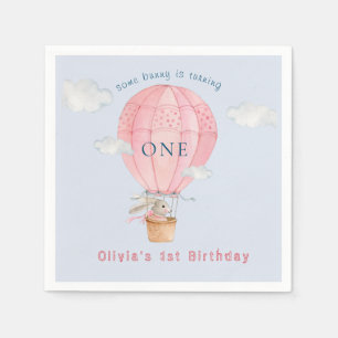 Sonnige in Hotair Ballon Pastellfarbe Geburtstag Serviette