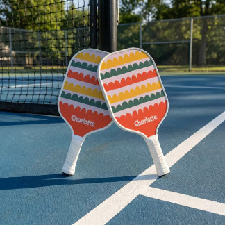 Sonnige Jakobsmuscheln Pickleball Schläger