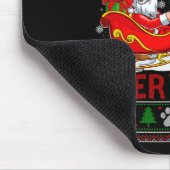 Sonnige Katzen für alle Santa Sleigh Ugly Christm Mousepad (Ecke)