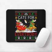 Sonnige Katzen für alle Santa Sleigh Ugly Christm Mousepad (Mit Mouse)