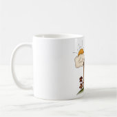 Sonnige Kirche mit Blume Rustikales Landhaus Kaffeetasse (Links)