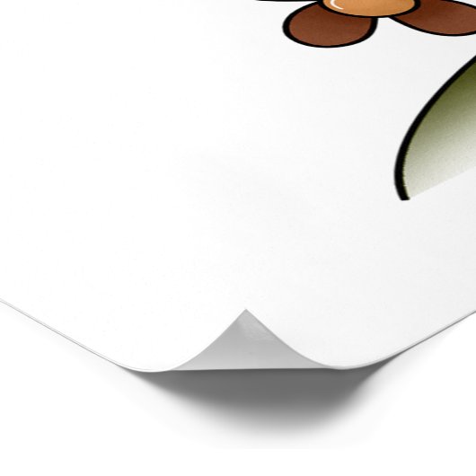 Sonnige Kirche mit Blume Rustikales Landhaus Poster (Ecke)