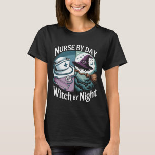 Sonnige Krankenschwester an Tag Hexe an Nacht Hall T-Shirt