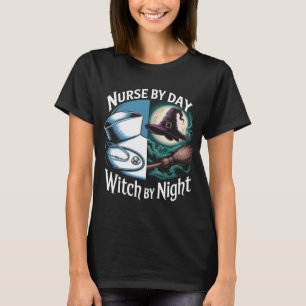 Sonnige Krankenschwester an Tag Hexe an Nacht Hall T-Shirt