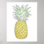 Sonnige Lage: Ananas Poster (Vorne)