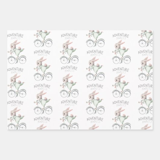 Sonnige Lage auf Fahrradumschlagpapier-Blättern Geschenkpapier Set (Vorderseite 2)