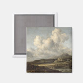 Sonnige Landschaft Magnet (Vorderseite/Rückseite)