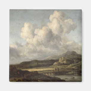 Sonnige Landschaft Magnet