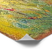 Sonnige Landschaft mit Grün Poster (Ecke)