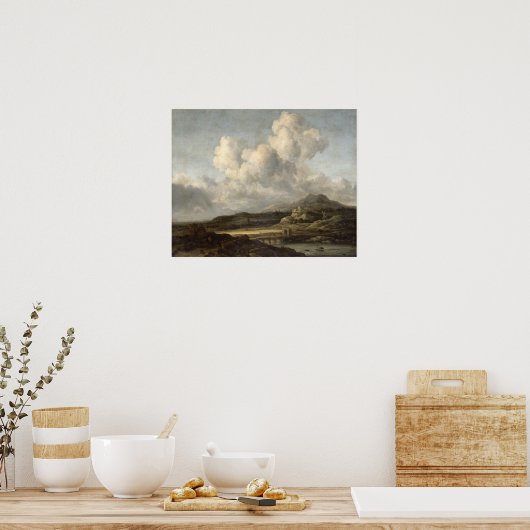 Sonnige Landschaft Poster (Küche)