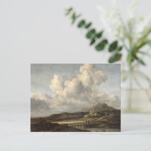 Sonnige Landschaft Postkarte (Stehend Vorderseite)