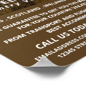 Sonnige Landschaft, Reisebüro Werbung Poster (Ecke)