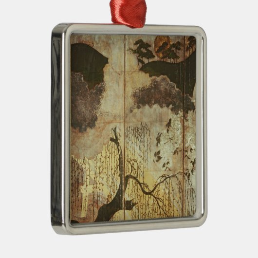 Sonnige Landschaft Silbernes Ornament (Rechts)