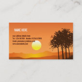 Sonnige Landschaftskarte Visitenkarte (Rückseite)