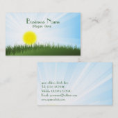 Sonnige Landschaftskarte Visitenkarte (Vorne/Hinten)