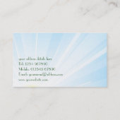 Sonnige Landschaftskarte Visitenkarte (Rückseite)