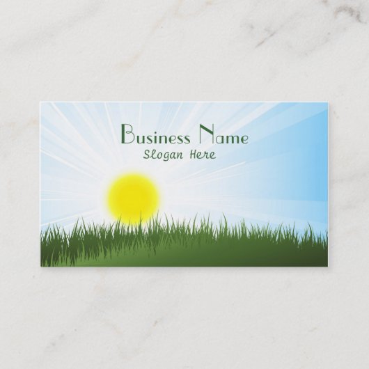 Sonnige Landschaftskarte Visitenkarte (Vorderseite)