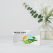 Sonnige Landschaftslandschaft | Grünpflanzen Visitenkarte (Stehend Vorderseite)