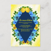 Sonnige Lemon Floral Hochzeitsunterkunft Begleitkarte (Vorderseite)
