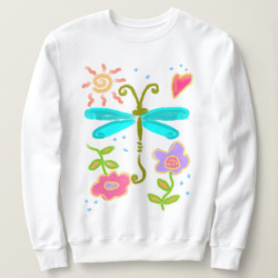 Sonnige Libelle Abstrakte Kunst zum Tragen Sweatshirt