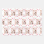 Sonnige Liebe mit rosa Rosen Geschenkpapier Set (Vorderseite 3)