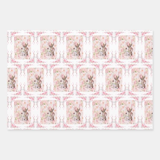 Sonnige Liebe mit rosa Rosen Geschenkpapier Set (Vorderseite 3)