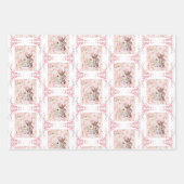 Sonnige Liebe mit rosa Rosen Geschenkpapier Set (Vorderseite)