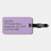 Sonnige Lila Kreuze Gepäckanhänger (Rückseite horizontal)